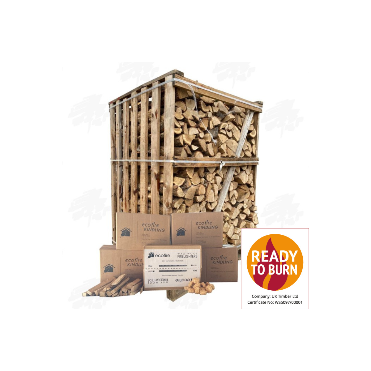 Buy Extra Large Kiln Dried Oak Hardwood Firewood Crate Package Online