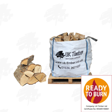 2 Large Bulk Bags of Kiln Dried Hardwood Firewood