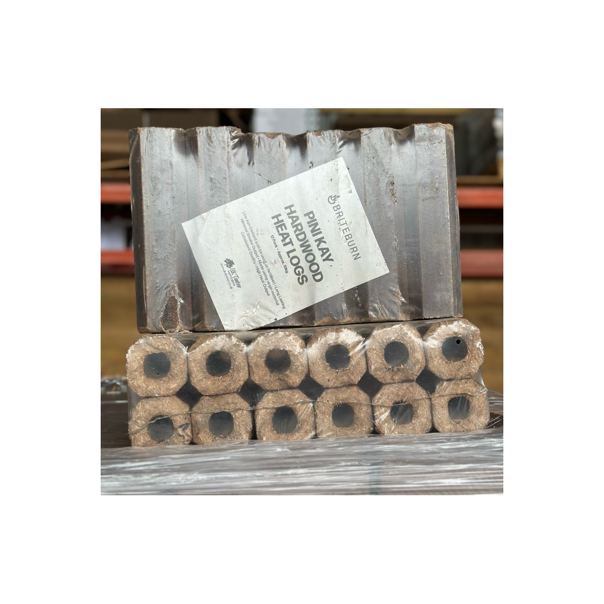 BRITEBURN Pini Kay High Density Hardwood Heatlogs BRITEBURN Pini Kay High Density Hardwood Heatlogs