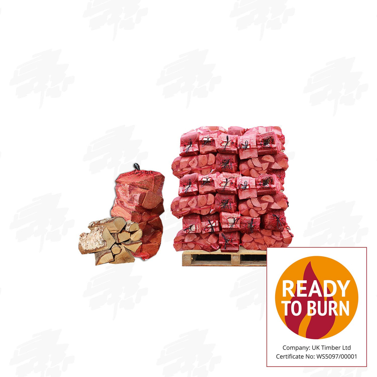 Nets of Kiln Dried Oak Hardwood Firewood