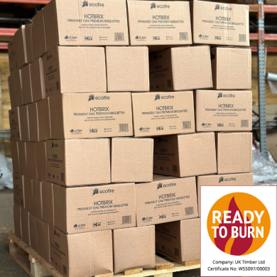Full Tonne Ecofire Boxed HotBrix Briquettes - Multi Buy Discount!